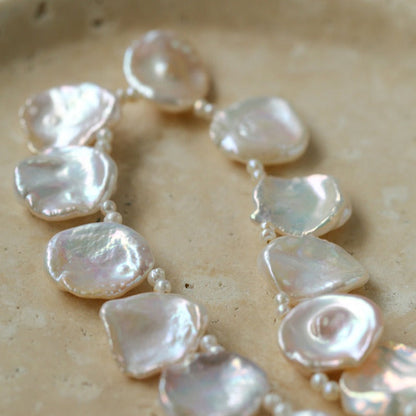 Elegant Natural Baroque Large Petal Pearl Necklace necklaces from SHOPQAQ
