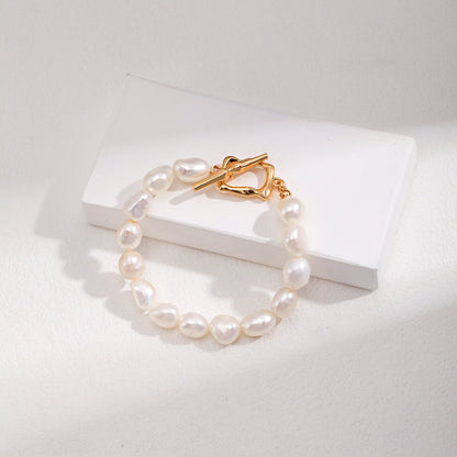 Baroque Pearl OT Buckle Bracelet | Bracelets | 925Bracelet, _badge_S925, baroque pearl, Bracelet, Pearl, pearl bracelet, s925, simsmore | SHOPQAQ