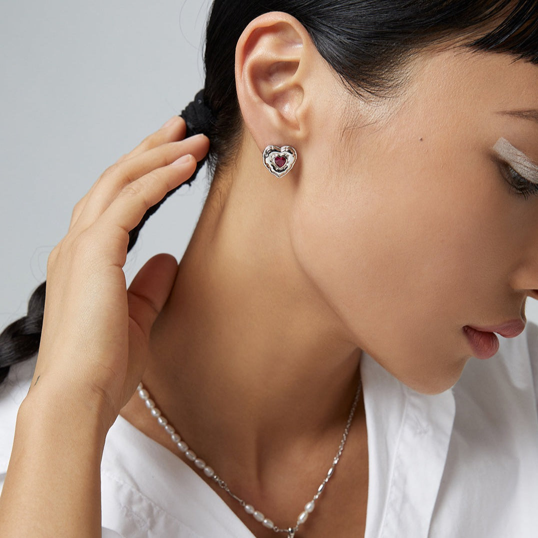 Love Heart Zirconia Earrings earrings from SHOPQAQ