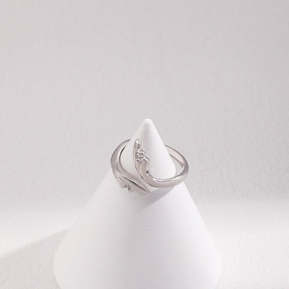 Feather Zircon Open Ring Rings from SHOPQAQ