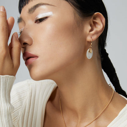 Mother-of-pearl Earrings: Ethereal Elegance earrings from SHOPQAQ