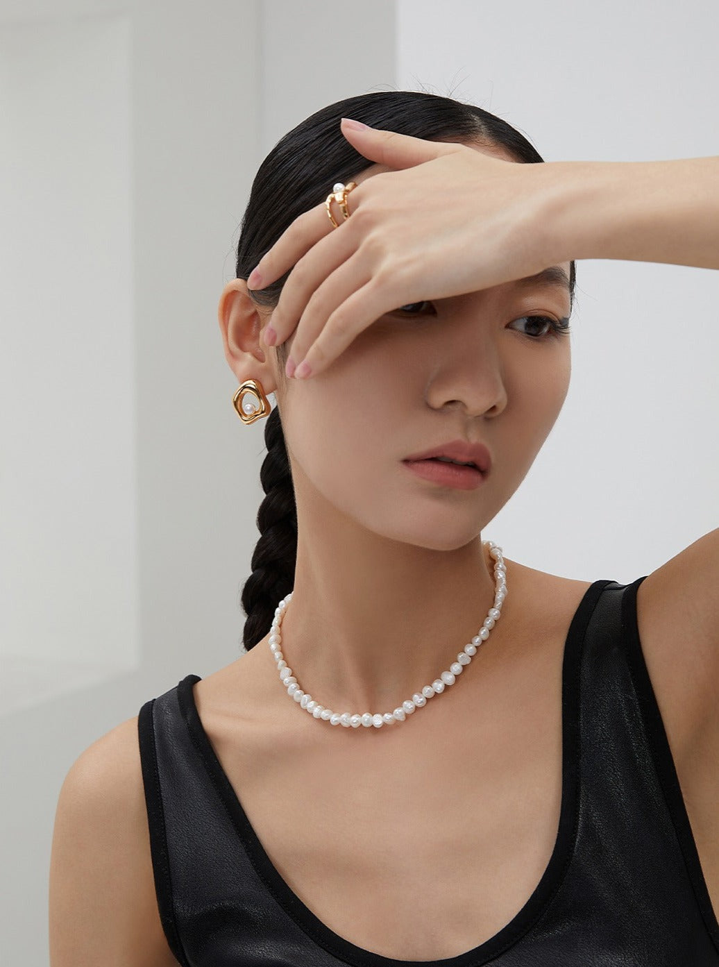 Asymmetrical Sterling Silver Pearl Earrings | earrings | 925earrings, _badge_S925, earrings, natural pearl, Necklace, Pearl, Pearl Earrings, s925, simsmore | SHOPQAQ
