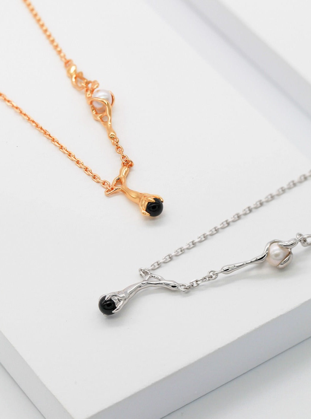 Branch Pendant Chain Necklace | necklaces | 925necklace, _badge_S925, Chain Necklace, Gold Necklace, natural stone, necklace, Pendant Necklace, s925, simsmore | SHOPQAQ